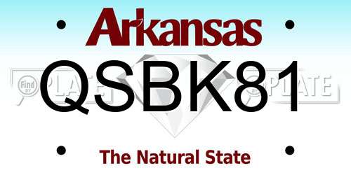 QSBK81 Arkansas License Plate