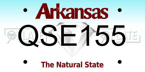 QSE155 Arkansas License Plate