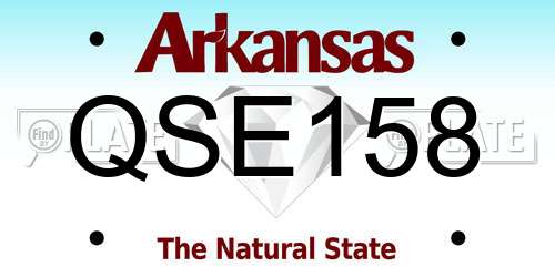 QSE158 Arkansas License Plate