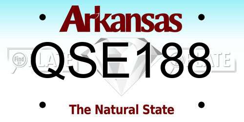 QSE188 Arkansas License Plate