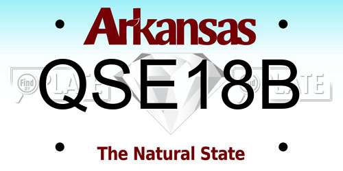 QSE18B Arkansas License Plate
