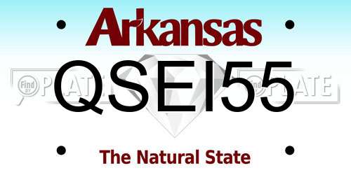 QSEI55 Arkansas License Plate