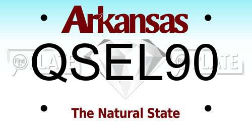 QSEL90 Arkansas License Plate