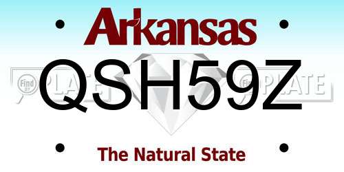 QSH59Z Arkansas License Plate