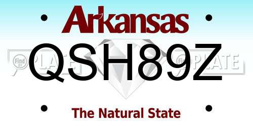 QSH89Z Arkansas License Plate