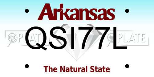 QSI77L Arkansas License Plate