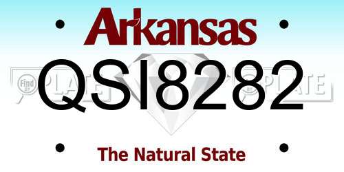 QSI8282 Arkansas License Plate