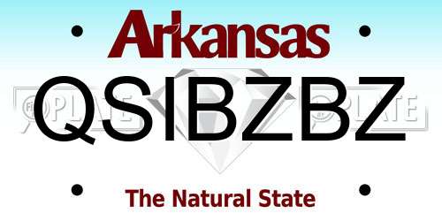 QSIBZBZ Arkansas License Plate