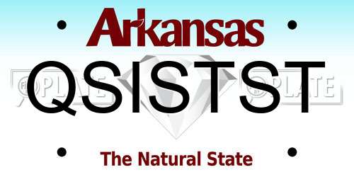 QSISTST Arkansas License Plate