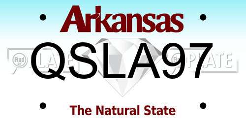 QSLA97 Arkansas License Plate
