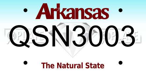 QSN3003 Arkansas License Plate