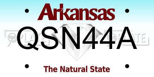QSN44A Arkansas License Plate