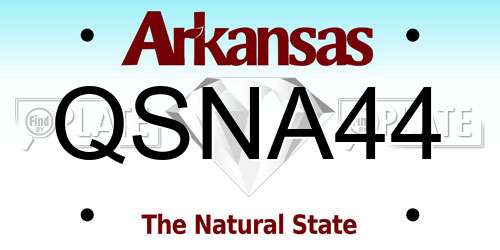 QSNA44 Arkansas License Plate