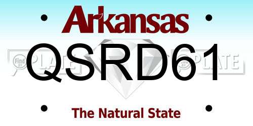 QSRD61 Arkansas License Plate