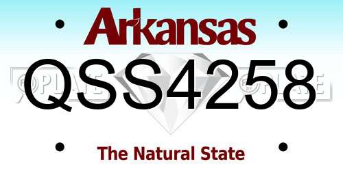 QSS4258 Arkansas License Plate