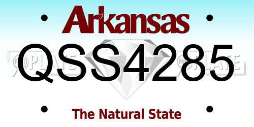 QSS4285 Arkansas License Plate