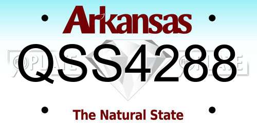 QSS4288 Arkansas License Plate