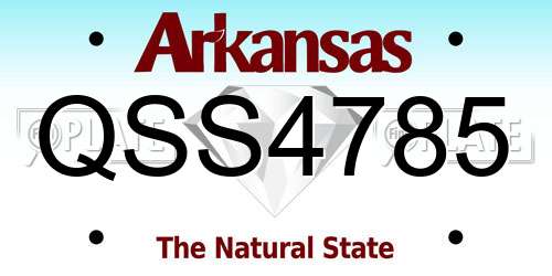 QSS4785 Arkansas License Plate