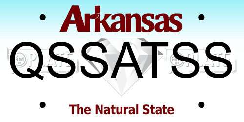 QSSATSS Arkansas License Plate