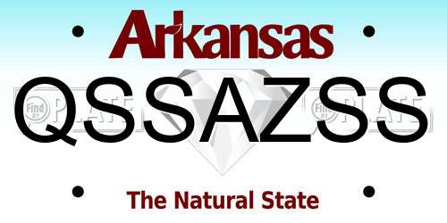 QSSAZSS Arkansas License Plate