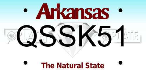 QSSK51 Arkansas License Plate