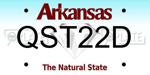 QST22D Arkansas License Plate