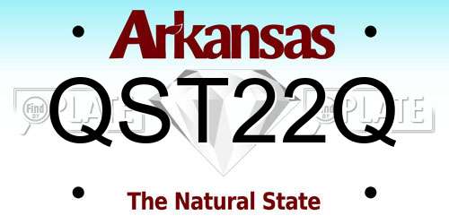QST22Q Arkansas License Plate