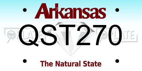 QST270 Arkansas License Plate