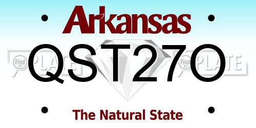 QST27O Arkansas License Plate