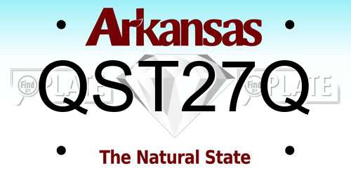 QST27Q Arkansas License Plate