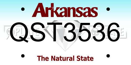QST3536 Arkansas License Plate