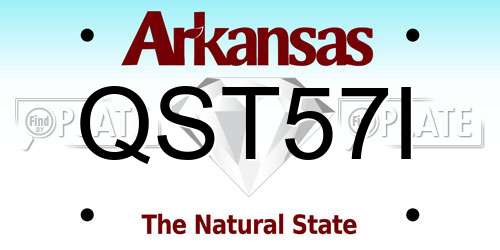 QST57I Arkansas License Plate