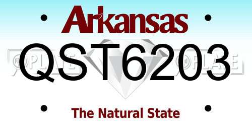 QST6203 Arkansas License Plate