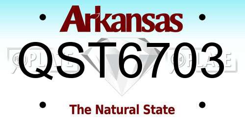 QST6703 Arkansas License Plate