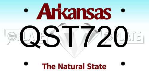QST720 Arkansas License Plate