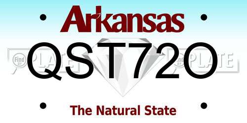 QST72O Arkansas License Plate