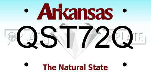 QST72Q Arkansas License Plate
