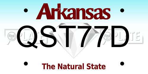 QST77D Arkansas License Plate
