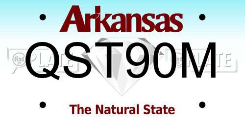 QST90M Arkansas License Plate