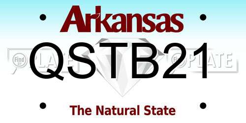QSTB21 Arkansas License Plate