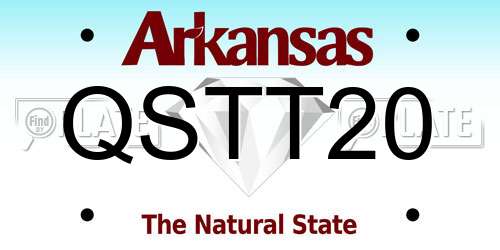 QSTT20 Arkansas License Plate