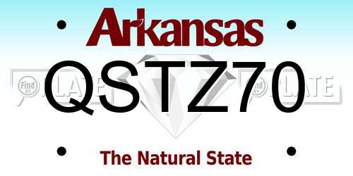 QSTZ70 Arkansas License Plate