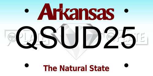 QSUD25 Arkansas License Plate