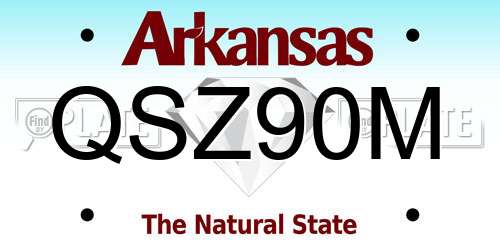 QSZ90M Arkansas License Plate