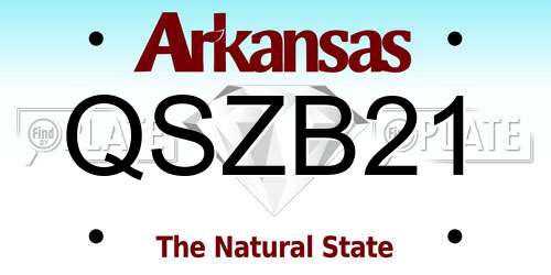 QSZB21 Arkansas License Plate