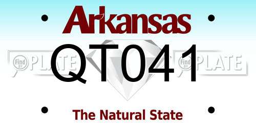 QT041 Arkansas License Plate
