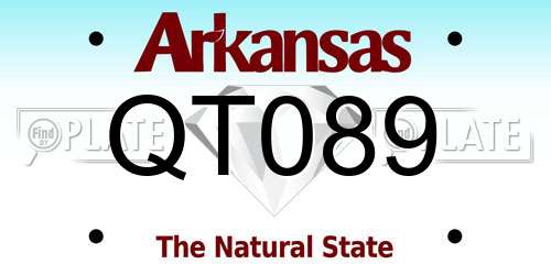 QT089 Arkansas License Plate
