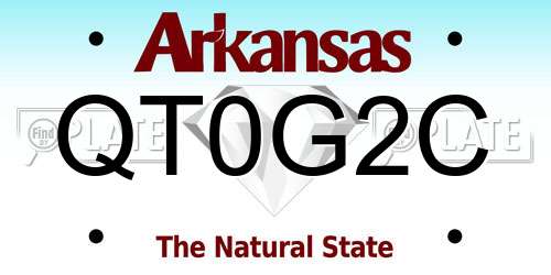 QT0G2C Arkansas License Plate