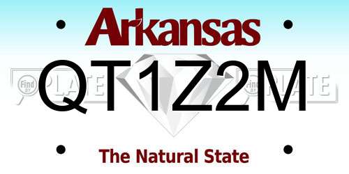 QT1Z2M Arkansas License Plate