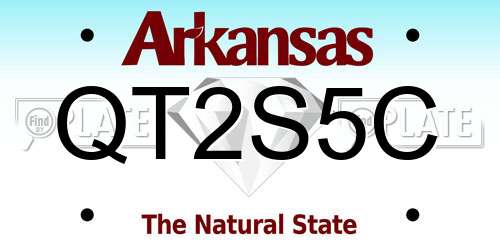 QT2S5C Arkansas License Plate